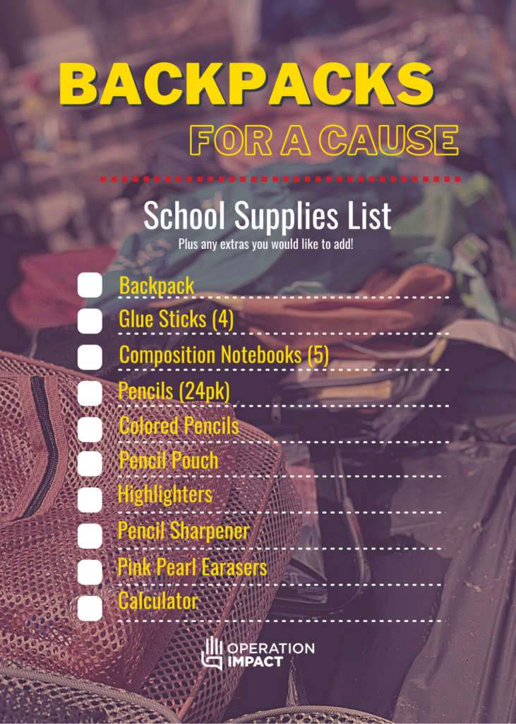 Backpacks for a Cause Operation Imact